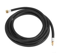 Cable de alimentación para soplete de soldadura, manguera de goma de repuesto para WP17 para antorcha TIG, 3,7 m de longitud con conector M16 x 1,5 mm, compatible con M16 x 1,5 WEL