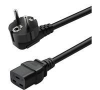 Cable de alimentación PcCom Essential IEC 320 C19 a Schuko 1.8m Negro
