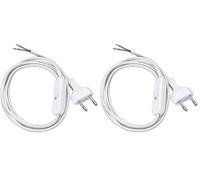 Cable de alimentación Polypool 250 V~ abat-jour, Blanco, 1,5 m (Paquete de 2)