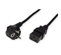 Cable de alimentación roline con contacto de seguridad a iec c19, 0,8