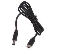 Cable de alimentación tipo C a 5,5 x 2,5 mm macho a macho DC5521, cable conector para routers, altavoz, luces LED y cámaras