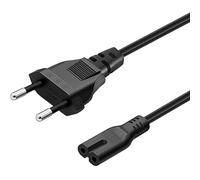 Cable de Alimentación Tipo C Euro - Cable C7 - Cable Euro 8 - Compatible con Samsung Toshiba LG Philips Sharp Sony, Monitor, DVD Printer Radio BLU-Ray PlayStation Xbox - 1.50 Metros - Negro 51CH105