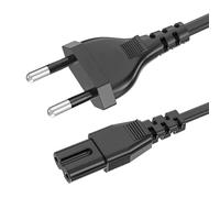 Cable de Alimentación Tipo C Euro Conector en el Zócalo C7- Cable Euro 8, Compatible con LG Philips Sharp, Monitor, DVD Printer Radio BLU-Ray, Receptor Accesorios Las Fuentes de Alimentación, 1.8M