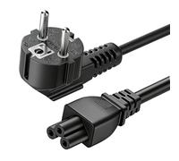 Cable de Alimentación Tipo F CEE 7/7 a IEC C5 90°, 1,5m Tipo F Cable Ordenador Alimentación con 3 Pines para PC TV Monitor Pantalla, C5 3 x 0.75mm² Mickey Mouse Conector