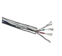 Cable de alimentación Transparente 4 núcleos 28/26/24/22/20/18/16AWG Línea alámbrica luz Cable Cobre estañado con Aislamiento PVC(4 Cores 2 Meters,24AWG)