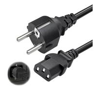 Cable De Alimentación Universal De 1,5m con Conector Tipo F A Acoplador C13 Hembra Cordon Eléctrico IEC Ideal para PC, Ordenador, Monitor, Impresora, Proyector, TV, Consola Resistente