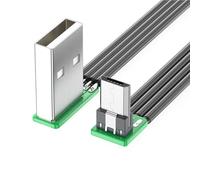 Cable de alimentación USB a USB de 90 grados en ángulo recto de 5 pines, 8 longitudes, soporta carga eficiente, sincronización de datos de 480 Mbps