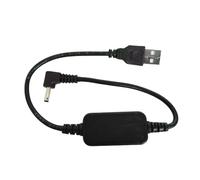 Cable de alimentación USB estable de 10 W, convertidor de 5 V a 12 V con enchufe de 90 grados CC de 3,5 mm para electrónica pequeña de 35 cm
