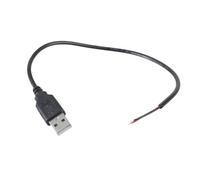 Cable de alimentación USB macho a extremo abierto de 25 cm-300 cm, cable de alimentación de 2 pines, 5 V, 3 A, 22 AWG, para cámara, luz LED, router, ventilador, cable de alimentación USB