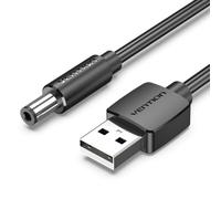 Cable de alimentación Vention CEYBF USB-A a DC 5.5mm 1m Negro 5V 3A