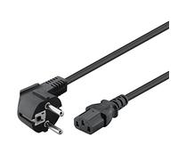 Cable de alimentación Wentronic acodado (enchufe de contacto de puesta a tierra en IEC 320 C13) 1,5 m negro