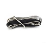 Cable de alta resistencia para winch de 15 m con revestimiento de nailon | Alta resistencia a la tracción, material sintético, gris, 15 m de longitud, ideal para ATV y UTV insertos