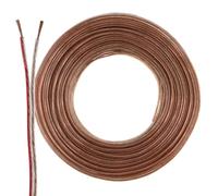 Cable de altavoz 2 x 0,50 mm2 - 25 m - transparente - CCA - Cable de audio - Cable de caja
