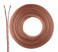 Cable de altavoz 2 x 0,50 mm2 - 50 m - transparente - CCA - Cable de audio - Cable de caja