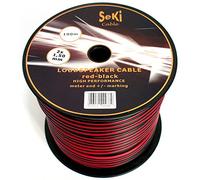 100m Cables de altavoz 2x 1,5mm² Rojo Negro Cable de audio Cable de la caja