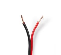 Cable de altavoz | 2x 1,50 mm² | ACC | 100,0 metros | Redondo | PVC | Rojo / Negro | embalsamar