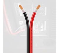 Cable de altavoz de 3 metros 2x0,5 mm²/Cable de altavoz OFC Cable trenzado de PVC de 2 núcleos Cable eléctrico rojo/negro para tiras de LED/lámparas/cable de altavoz de audio/sistema estéreo