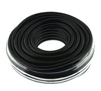 Cable de altavoz redondo 2 x 4,0 mm² - negro - 25 m - CCA - Cable de instalación PA - Cable de audio - Cable de caja