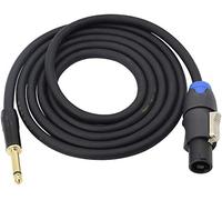 Cable de Altavoz Speakon a TS de 1/4 Pulgadas (6,35 mm) - Conector Macho Mono para Amplificador - 2M