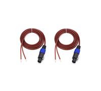 Cable de altavoz Speakon de 2 piezas, cable desnudo de extremo abierto, para conexión de amplificador de cable de audio