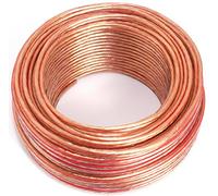 SeKi Cable de altavoz transparente 2 anillos de 1,50 mm² de 25 m
