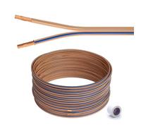 Cable De Altavoz Transparente Impermeable De 0,5-3,5 Mm², Núcleo De Cobre Libre De Oxígeno, 2C, PVC Flexible, Cable De Baja Tensión for Altavoces De Coche, Alta Fidelidad Domésticos(25ft,3.5mm²-2C)