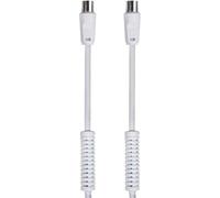 Cable de antena DCU 303015 Blanco 1,5 m con filtros macho/hembra