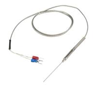 Cable de apantallamiento metálico tipo KJT FTARP08 de 1 m, sonda flexible de 50 mm, sensor de temperatura termopar con funda.(T 1mm diameter)