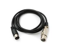 Cable de audio 150 cm XLR 3 polos hembra a DIN 5 polos macho adaptador en negro