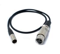 Cable de audio 50 cm Mini XLR 3 polos macho a XLR 3 polos hembra adaptador negro