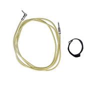 Cable de Audio 6.5mm Macho a Macho, Cable para Guitarra con Tejido Reductor de Ruido, Conector de Cobre Puro para Bajo Eléctrico Órganos Tambores Altavoz, Cable AUX Trenzado en Nyl (3 metros/9,84