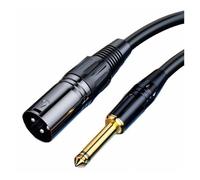 Cable De Audio Balanceado XLR Macho De 3 Pines A 6,35 Mm Y 6,5 Mm, Cable De Conexión De Audio For Micrófono, Mezclador Y Altavoz, 0,5 M/1 M/1,5 M/2 M/3 M/5 M(Black M-M -MONO,2m)