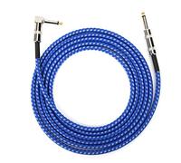 Cable de Audio, Cable de Audio de 6,35 Mm Y 6,35 Mm para Consola de Mezcla de Macho a Macho(Alambre trenzado azul y blanco)