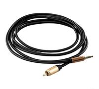 Cable de audio coaxial digital estéreo, 3,5 mm a SPDIF para cable coaxial digital RCA, para HDTV y para Xiaomi TV Box, chapado en oro (2 m)