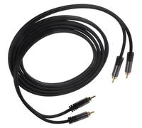 Cable de Audio con Conectores Doble Enchufe a 2 Cobre Libre de Oxígeno | Transmisión Estable y Clara, Diseño Elegante, Conexión 2 a 2 Versátil para Subwoofer y Altavoces
