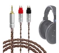 Cable de audio de actualización Geekria Apollo de cobre monocristalino, 2,5 mm, compatible con Sennheiser HD 600S2/660S/600/650/6XX, cable de repuesto para auriculares Hi-Res/HiFi (5 ft/1,5 m)