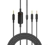 Cable de audio de cobre de 2,45 m para auriculares Beyerdynamic MMX300 de 2ª generación, cable de repuesto negro, compatible con PC para juegos