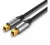 Cable de audio de fibra óptica vention bavhn/ 15m/ gris