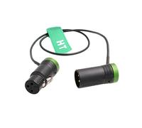 Cable de Audio de Perfil bajo XLR de 3 Pines Macho a Hembra para Dispositivos de Sonido de cámara con micrófono 888 633 Zaxcom Zoom Audio Recorder Green 20"