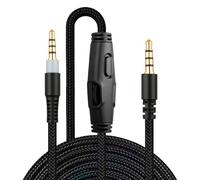 Cable de Audio de Repuesto Compatible con Hyperx Cloud y Logitech G633 | para Alpha/Mix/Salpha G933 Cable Trenzado de 3,5 mm Con Control de Volumen y Cable de Repuesto Micro Integrado