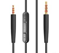 Cable de audio de repuesto para auriculares Bose QC25 con cancelación de ruido para qc35 QC45-1,4 m, cable auxiliar de cobre sin oxígeno con control remoto y micrófono, cable auxiliar verde (negro)