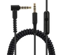 Cable de audio de repuesto para auriculares Marshall, compatible con Monitor Monitor II Major 2 II Major 3 III Major 4 IV Mid Auriculares de 3.5 mm, cable estéreo macho de 4 pies, micrófono en