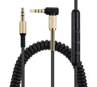 Cable de audio de repuesto para auriculares Marshall, compatible con Monitor Monitor II Major 2 II Major 3 III Major 4 IV Mid Auriculares de 3.5 mm, cable estéreo macho de 4 pies, micrófono en