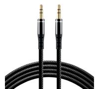 Cable de audio de silicona con conector AUX - jack estéreo de 3,5 mm, 100 cm, everActive CBS-1JB, negro
