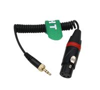 Cable de audio en espiral para micrófono transmisor HangTon para Sennheiser SK500 G4 Sony UWP D11 D21 XLR de 3 pines hembra a TRS de 3,5 mm / 1/8" con bloqueo