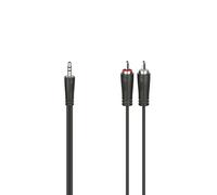 Cable de audio, enchufe macho jack 3,5 mm - 2 enchufes RCA machos, estéreo, 5...