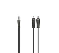 Hama 00205112 Jack / Rca Audio Cable Negro 5m 2x Enchufe 1x Conector 3.5mm