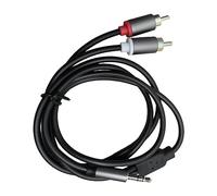 Cable de audio estable de 3,5 mm macho a 2 RCA Y macho, para altavoces y auriculares de TV, 1 m