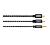 Cable de audio, estéreo de 2 enchufes. RCA macho - gato estéreo macho 3,5 mm,...
