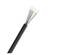 Cable de Audio for Altavoz 5m, 2/3/4/5/6/7/8 Conductor, eléctrico Redondo Flexible for automóvil, for Altavoces Ligeros(7 Core-Black 5m,26 AWG)